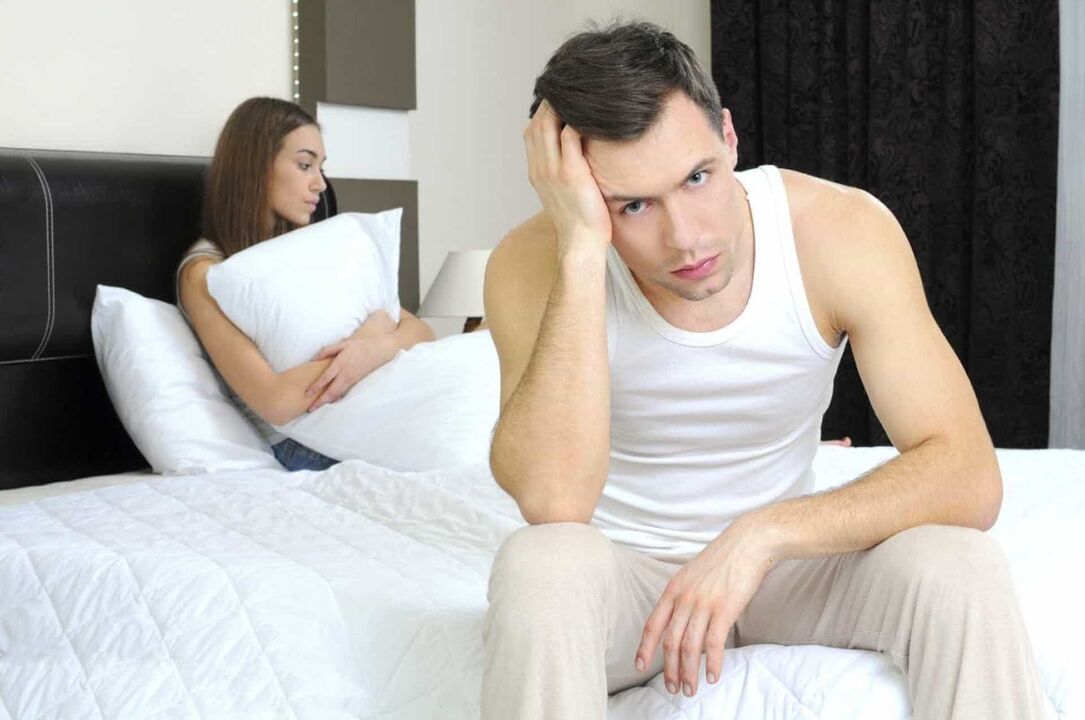 a man is upset with abnormal discharge when he is aroused