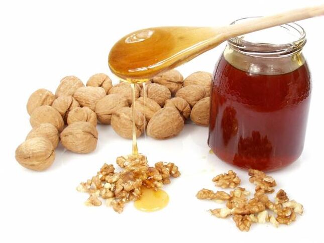 Honey with walnuts a popular remedy that increases potency in men. 